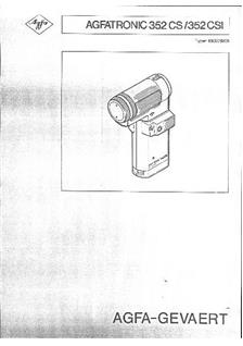 Agfa Agfatronic 352 CSI manual. Camera Instructions.